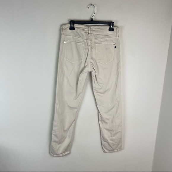 ANTHROPOLOGIE Pilcro embroidered ivory slim Boyfriend Jeans Size 27 - Picture 5 of 9